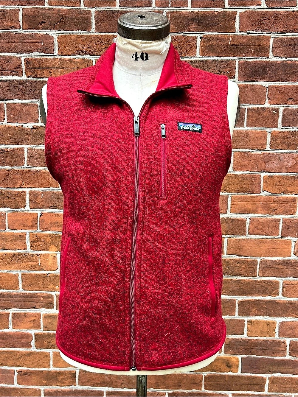 Patagonia Men's Heather Red Fleece Vest